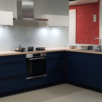 Cuisine en L bleue